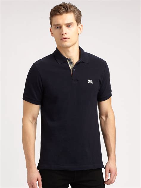 burberry brit polo dark blue|burberry polo shirts men's sale.